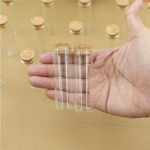 50pcs / lot Bouteille En Verre 22 * 70mm Tube À Essai Bouchon En Liège Mini Bouteilles À Épices Conteneur Petit DIY Bocaux Flacons Minuscule verre de haute qualité Mlaqi