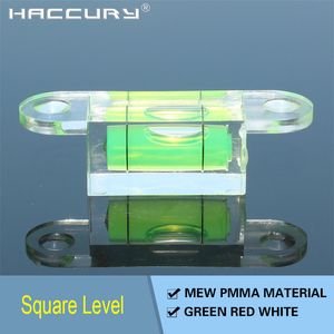 HACCURY – niveau à bulle PMMA 15x15x55mm, colonne carrée avec oreilles, coque en acrylique, flacon de niveau à bulle, Instrument de mesure, 50 pièces/lot