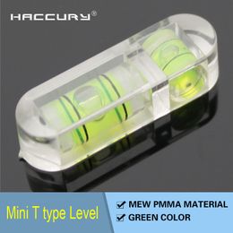 50 stks/partij HACCURY Mini Kleine T-Shoe Level Bubble Camera Accessoires Niveau Meetinstrument in twee richtingen