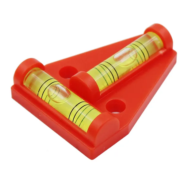 50 pcs/lot HACCURY T Type Instrument de mesure de niveau à bulle triangulaire en plastique indicateur de niveau coque noir rouge Orange jaune