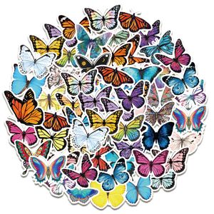 Autocollants papillon colorés pour enfants, 50 pièces/lot, jouets mignons pour ordinateur portable, guitare, Notebook, réfrigérateur, Skateboard, voiture, offre spéciale