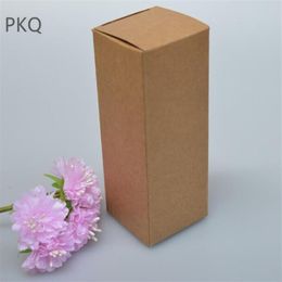 50pcs / lot papier kraft boîte d'emballage d'huile essentielle boîte d'emballage cosmétique boîte de carte brune boîtes de cadeau de parfum de rouge à lèvres213o