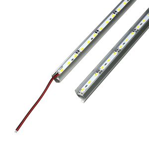 50 unids/lote LED tira rígida barra de luz gabinete joyería luz SMD 5630 LED tira dura DC12V 100cm 72 Led con carcasa de aluminio V