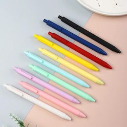 Stylos à Gel rétractables couleurs Macaron Morandi, 50 pièces/lot, encre noire, écriture lisse, papeterie scolaire et de bureau pour étudiants