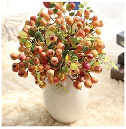 50 stks / partij Mini Artificial Berry Flower Craft Simulatie nepbloemen voor thuis- of bruiloftkamer slaapkamer set tafel Dedcoration and Supplies