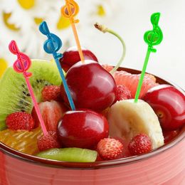 50 -stcs/lot mini Food Forks Children Snack Cake Dessert eten fruit picks lunch bento accessoires feestdecor