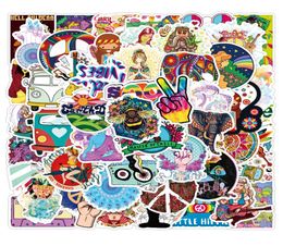 50 stuks veel mix kleurrijke dieren insect hippie stijl graffiti stickers pack waterdicht voor laptop fiets skateboard motorfiets decal2377600