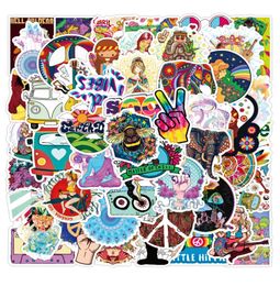 50 stuks veel mix kleurrijke dieren insect hippie stijl graffiti stickers pack waterdicht voor laptop fiets skateboard motorfiets decal4592484