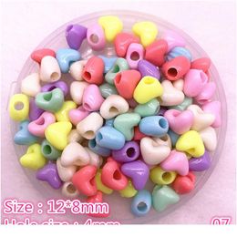 50 pcs/lot multicolore acrylique grand trou perles pour enfants enfants perles pour la fabrication de bijoux bricolage bracelets faits à la main jllFgD