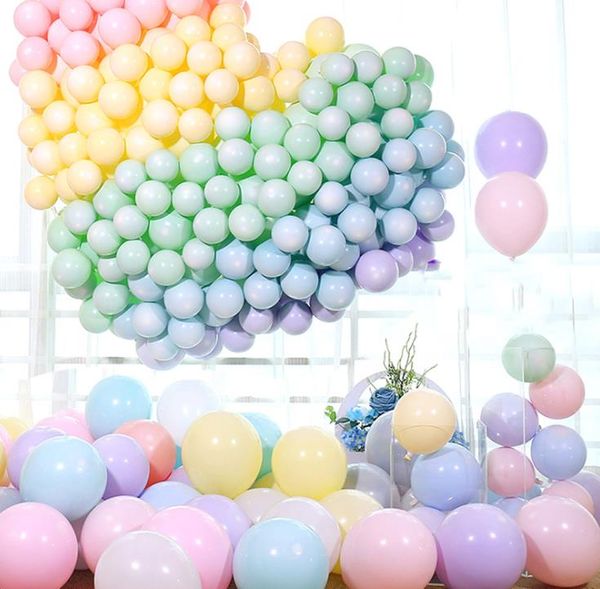 50 pcs/Lot fournitures de fête 5 pouces Macaron ballons en Latex couleur bonbon décoration de mariage Festival événement anniversaire décorations ballon rond en gros SN5969