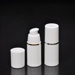 50 -stcs/lot pp 30 ml Airless Bottle Witte heldere kleur Airless Pump voor lotion BB Cream Vacuümfles White Gold MWQVX