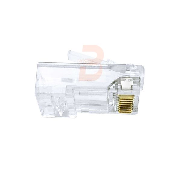 50pcs / lot rj45 cat 5e cat 6 fiche modulaire réseau 8p8c Cat5e Cat6 connecteur de câble Ethernet Gold Pass à travers