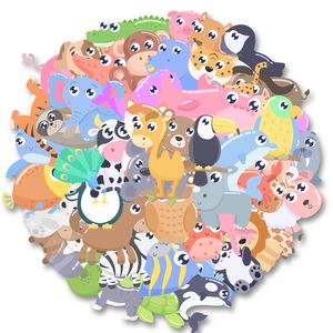 50 pièces/lot autocollants de planche à roulettes aquarelle Animal pour voiture ordinateur portable Ipad vélo moto casque PS4 téléphone enfants jouets bricolage décalcomanies Pvc bouteille d'eau autocollant