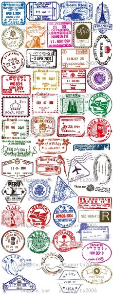 Autocollants de timbre transparents Vintage, étiquette de sceau de voyage, pour tampon, voiture, bagages, ordinateur portable, 50 pièces/lot