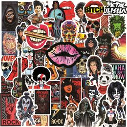 50 Stks/partij Vintege Rock and Roll Stickers Rock Band PunkRock Hip Hop Rap graffiti Sticker voor DIY Bagage Laptop Skateboard Motorfiets Fiets Decals