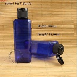 50 stks/partij Wholesale100 ml/g Plastic PET Lotion Fles Zwarte Dop Lege Vrouwen Make-up Container Cosmetische Hervulbare Verpakking Hoge hoeveelheid Pmov