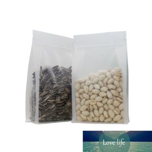 50 Uds. De plástico mate con refuerzo lateral Bolsa con cierre de cremallera bolsas reciclables con cremallera bolsa de almacenamiento de alimentos para frijoles y flores secas