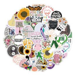 50 Stuks Mental Health Awareness Stickers Pack Niet-willekeurige Auto Fiets Bagage Sticker Laptop Skateboard Motor Water Fles Decal Kids Geschenken