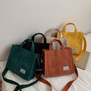 50 stks Messenger Bags Dames Corduroy Square Grote Capaciteit Sport Crossbody Bag Mix Kleur