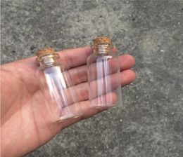 50pcs Mini bouchon en liège transparent bouteilles en verre flacons bocaux conteneurs pot maçon petite bouteille de souhait avec liège pour la décoration de mariage 5610460