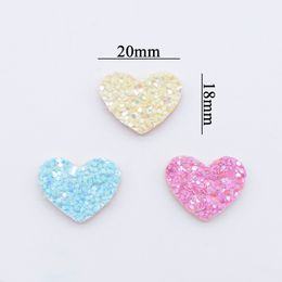 50pcs mini-coeur patchs mignon applique pour bébés filles bande de cheveux baritte baritte épingle à cheveux bobby épingle à cheveux crafts accessoire