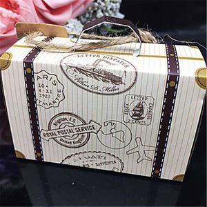 Mini valise de voyage 50 pièces, boîtes à bonbons, boîtes à cadeaux de mariage, fournitures de fête, porte-bonbons Bomboniere, idées de fête d'anniversaire 250I