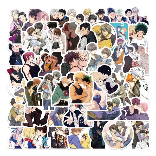 50 Unids Mixed boy love Male protagonista anime sticker Graffiti Kids Toy Skateboard coche Motocicleta Bicicleta Sticker Calcomanías