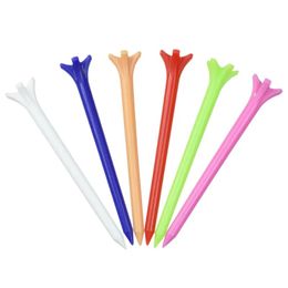 50pcs Couleurs mixtes Tees Golf 70 mm Claffe en plastique Moins résistance Golf Tees Golf Accessoire