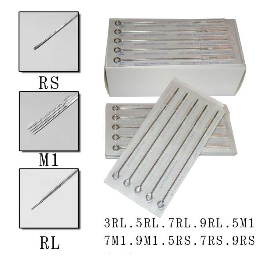 50pcs 혼합 일회용 문신 바늘 3RL 5RL 7RL 9RL 5RS 7RS 9RS 5M1 7M1 9M1 모듬 된 문신 바늘 빠른 Epack