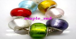 50 STKS gemengde Mode Pure Folie Goud Europese Stijl Lampwork Glazen Kralen fit Charm Braceleten gros en vrac Prix bas7029524