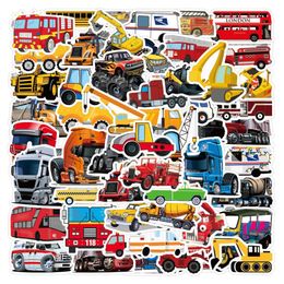 50 stks gemengde speciale voertuig vrachtwagenstickers graffiti kinderen speelgoed skateboard auto motorfiets fietssticker sticker stickers groothandel groot