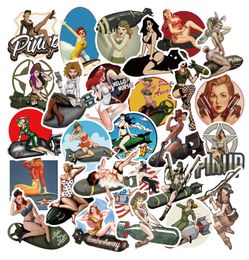 50PCS Gemengde Wereldoorlog II Sexy Pin Up Girl Poster Stickers DIY Speelgoed Auto Telefoon Motor Bagage Laptop Decal sticker1269334