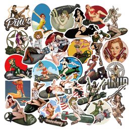 50 stcs gemengde Tweede Wereldoorlog II Sexy Pin Up Girl Poster Stickers Diy Toys Car Telefoon Motorfiets Bagage Laptop Sticker Sticker