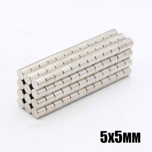 100pcs n35 imanes redondos 5x5mm Neodimio permanente NDFEB fuerte potente potente magnético Mini imán pequeño