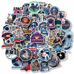 50 pièces NASA Logo astronaute de l'espace graffiti autocollants pour bricolage bagages ordinateur portable planche à roulettes moto vélo autocollants T01040342