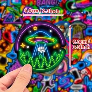 50 stks neon stickers skate accessoires waterdichte vinyl sticker voor skateboard laptop bagage fiets motorfiets telefoon auto stickers