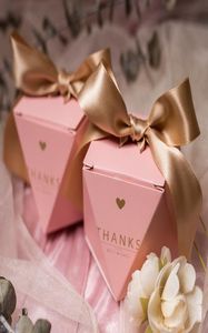 50 stcs nieuwe creatieve roze snoepdozen bruiloft en geschenken case feestbenodigdheden baby shower papier chocolade doos pakketquotthan2244900