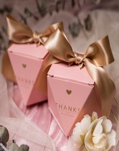 50 stcs nieuwe creatieve roze snoepdozen bruiloft en geschenken case feestbenodigdheden baby shower papier chocolade doos pakketquotthan6262948