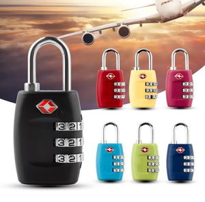 50pcs Nouveau TSA 3 Digit Code Combinaison Lock Rendable Coutumes Rendeaux Voyage de voyage La calibre de la bagage