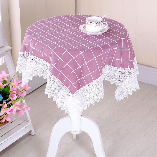 50 pcs Nouveau ZAKKA Japon Corée Style Coton Lin Nappe Couverture Élégante Quatre Couleurs Dentelle Nappe Textile À La Maison ZA0916