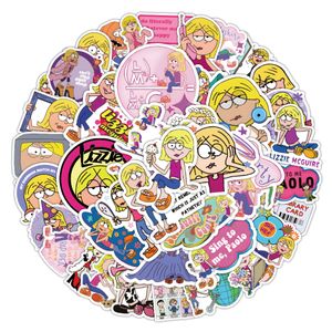 50 pièces sans répétition dessin animé Lizzie McGuire autocollants belle TV enfants Graffiti autocollant coque de téléphone bagages guitare étanche décalcomanie en vrac Lots