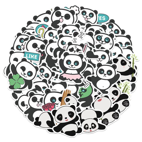 50pcs Pas de répétitions Graffiti Stickers Cartoon Panda pour l'ordinateur portable Ipad Bicycle de vél