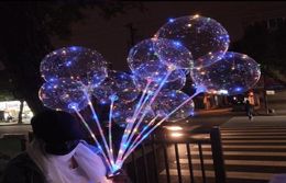 50pcs No Wrinkle Clear Bobo Balon avec 3M LED Strip Wire Luminous LED Balloons de mariage Décoration Party Birthday Party St5886489427