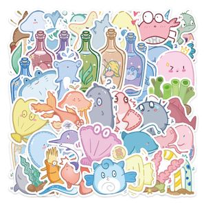 50 PCS Océan Enfants Autocollants Pour Planche À Roulettes Voiture Bébé Casque Crayon Cas Journal Téléphone Ordinateur Portable Planificateur Décor Livre Album Jouets Guitare DIY Stickers