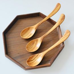 50 stks olijf hout lepel houten soep lepels voor eten mixing roeren koken lange handvat honing lepel Japanse stijl SN1884