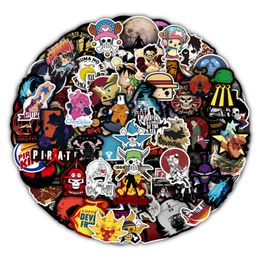 50 stcs ￩￩n stuk stickers Monkey D. Luffy Animation Graffiti Kids Toy Skateboard Car Motorcycle Bicycle Sticker Sticker Decals Groothandel