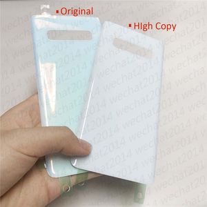 50 PCS OEM Batterij Deur Terug Behuizing Cover Glas Cover voor Samsung Galaxy S10 Plus G973 G975 met Sticker gratis DHL