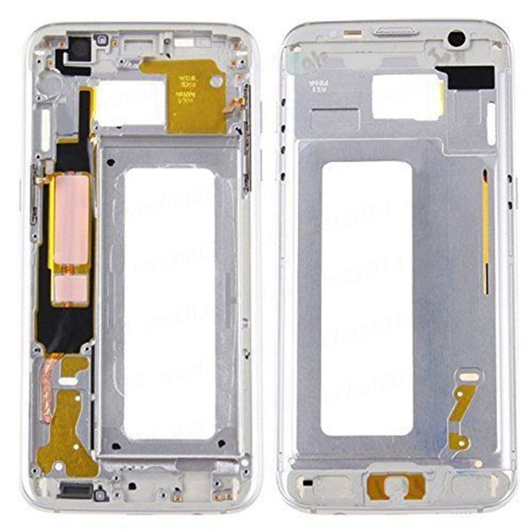 Coque de cadre de lunette centrale en métal OEM, 50 pièces, pour Samsung Galaxy S7 G930 S7 Edge G935, boîtier avec petites pièces, DHL gratuit