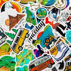 50 -stcs Outdoor Camping Stickers Expeditie op voet graffiti kinderen speelgoed skateboard auto motorfiets fietsstickerstickersgroothandel groot