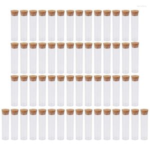 50 pièces/paquet 25X95mm thé à fond plat Tube à essai en plastique flacons de drosophile Culture avec bouchons en liège